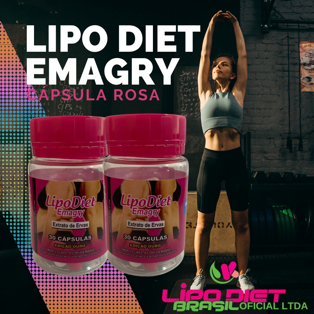 KIT 13 Lipo Diet Emagry Cápsula Rosa