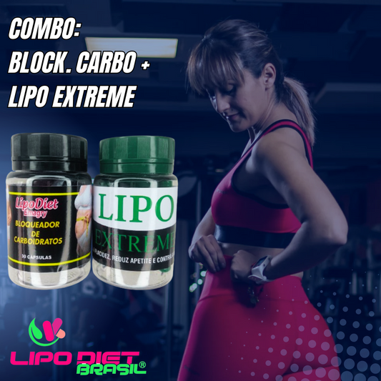 Combo emagrecedor - Lipo extreme & bloqueador de carboidratos