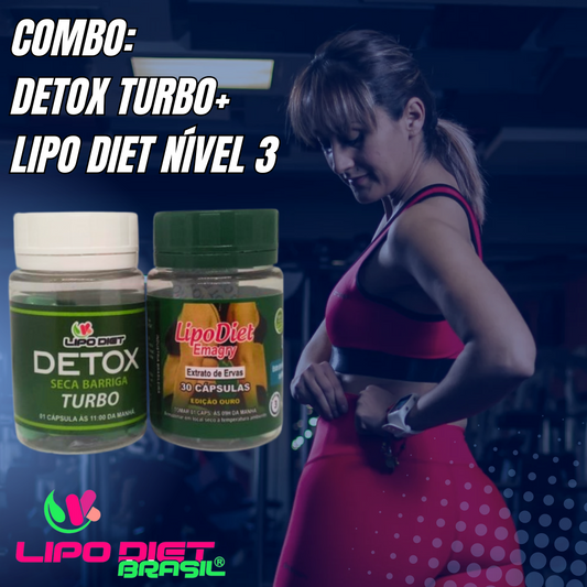 COMBO Emagrecedor: Detox Turbo & LipoDiet Nível 3