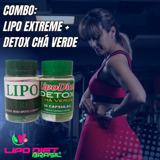 COMBO EMAGRECEDOR: LIPO EXTREME & DETOX CHÁ VERDE