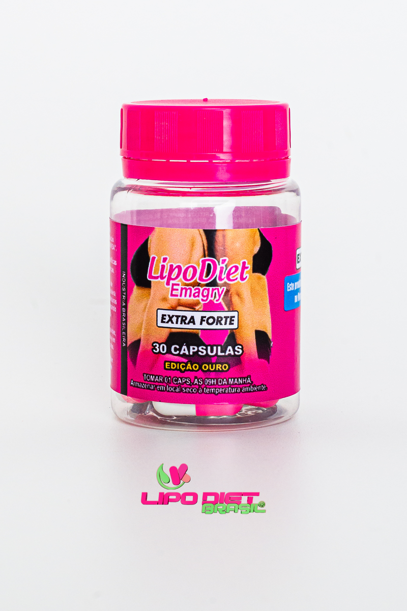 LIPODIET EXTRA FORTE CÁPSULAS ROSAS COM BRANCAS