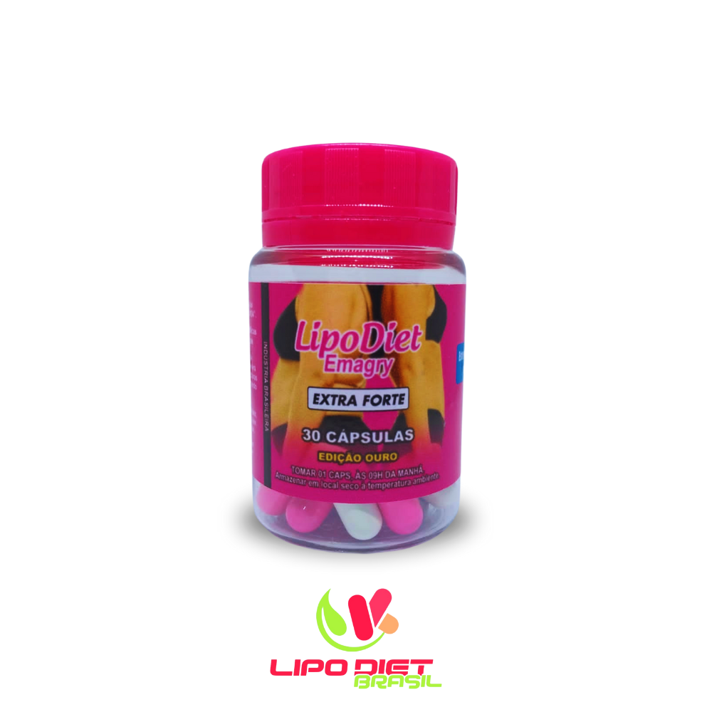 LIPODIET EXTRA FORTE CÁPSULAS ROSAS COM BRANCAS