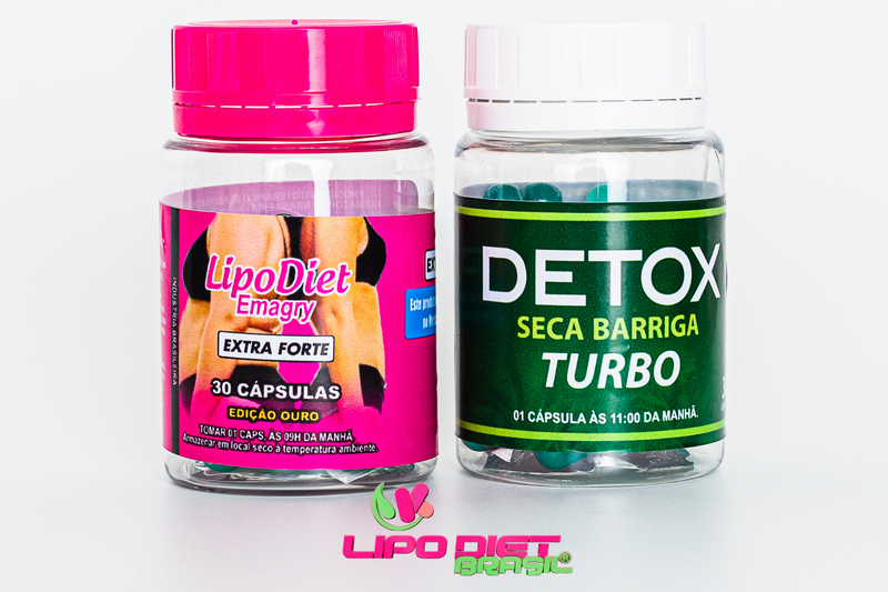 Detox Turbo &amp; Lipo Diet Emagry Cápsula Verde