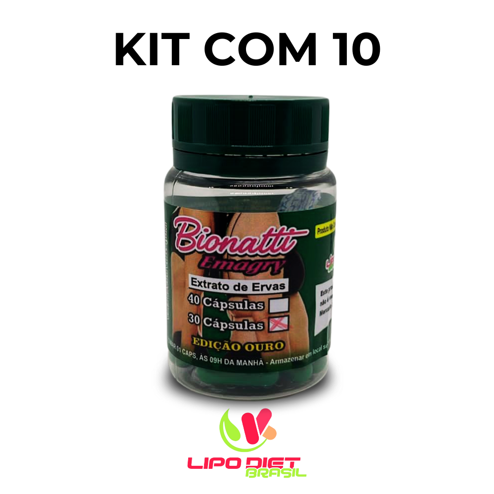 KIT 10 Bionatti 30 Capsulas Verde