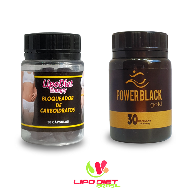 COMBO DE PÉRDIDA DE PESO - POWER BLACK GOLD Y BLOQUEADOR DE CARBOHIDRATOS