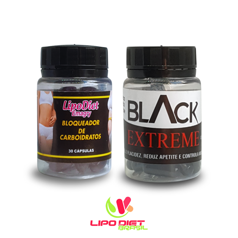 COMBO DE PÉRDIDA DE PESO - BLACK EXTREME Y BLOQUEADOR DE CARBOHIDRATOS