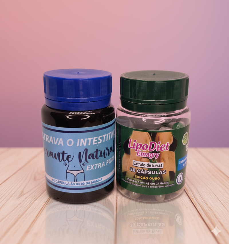Combo Destrava Intestino + Lipodiet Emagry Nível 3