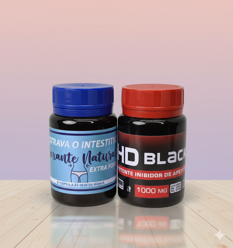 Combo Destrava Intestino + HD Black 1000mg