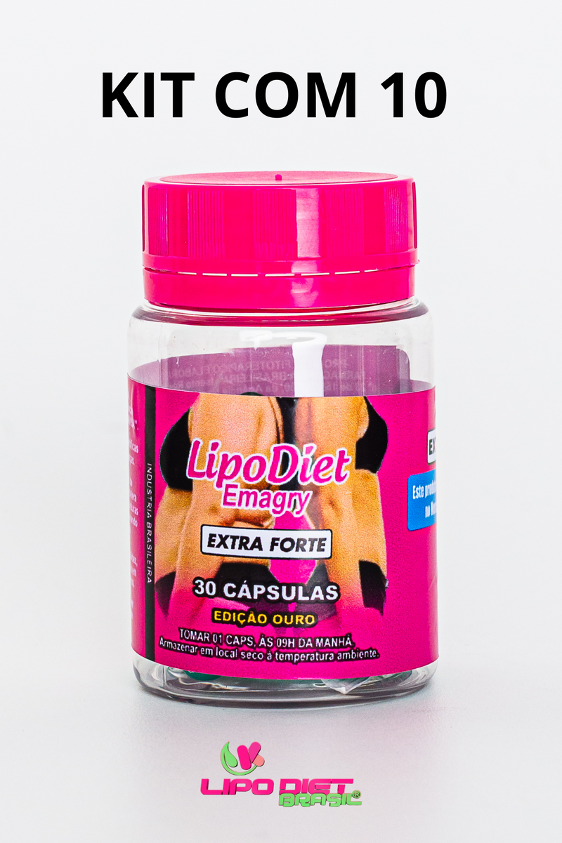 KIT 10 Lipo Diet Emagry Cápsula Verde