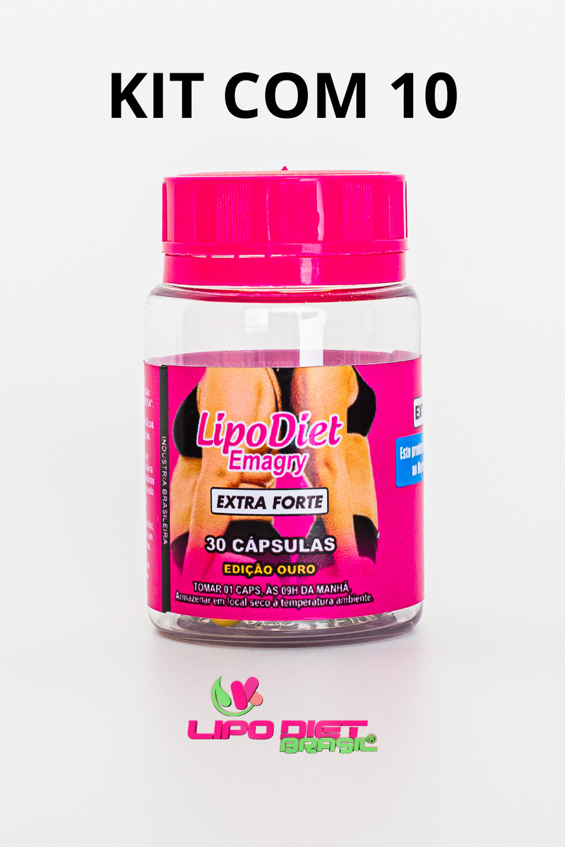 KIT 10 LipoDiet Cáps Dourada