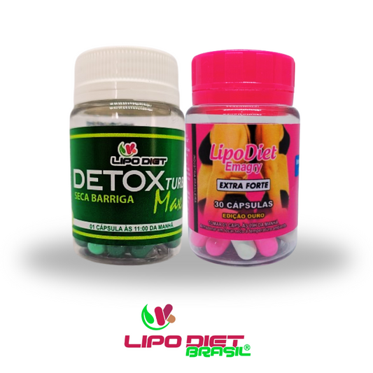 Detox Turbo & Lipo Diet Emagry Cápsula Branca e Rosa