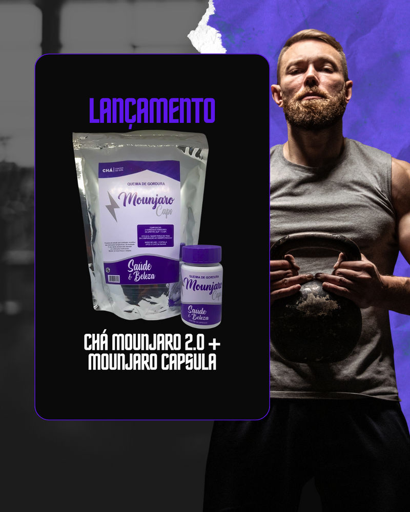 Combo Mounjaro 2.0 – Chá 120g + Cápsulas | Fórmula Turbinada da Lipodiet