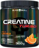 Creatine Turbo BlackSkull - Creatina Monohidratada (300g Pote, Laranja)