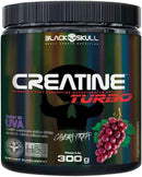 Creatine Turbo BlackSkull - Creatina Monohidratada em pó,  (300g Pote, uva)